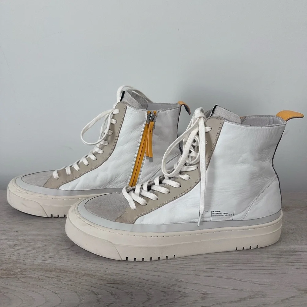 Oncept Lisbon High Top Leather Sneaker - Size 9.5 - Picture 5 of 14